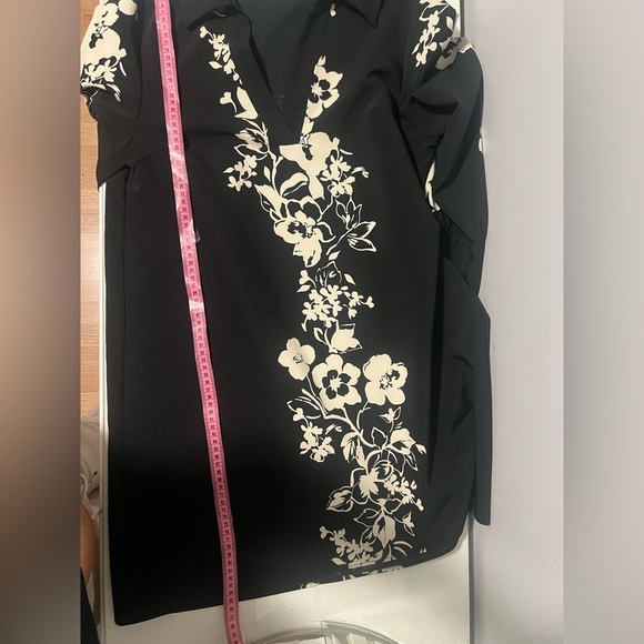 Zara Black Dress with Cream Floral Accents - Picture 7 of 9